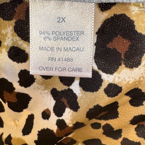 VTG. 4U Spiegel Womens Animal Print Cami Tank Top Shirt Plus Sz. 2X USED - Picture 5 of 8